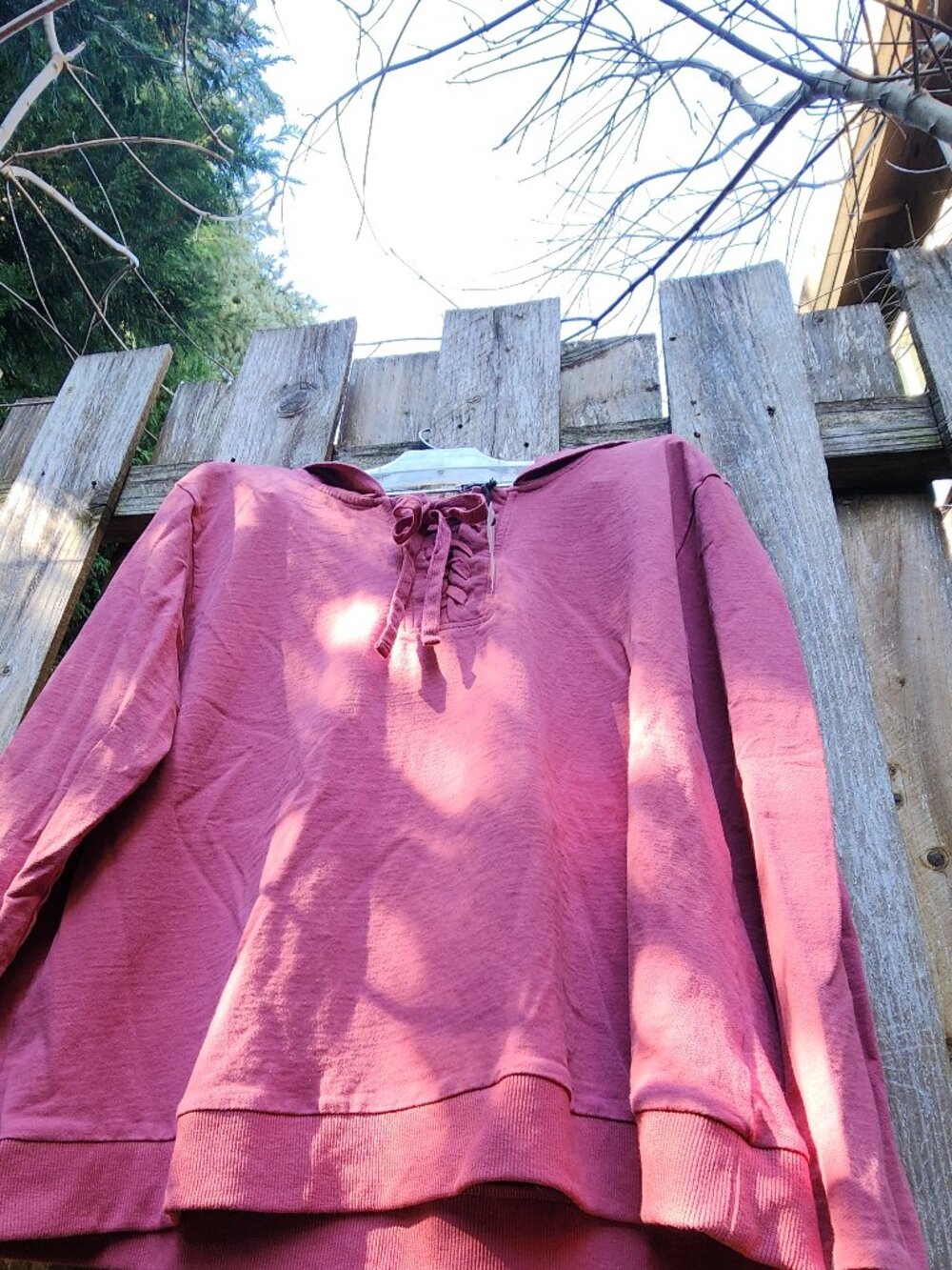 NWOT Cotton Bleu XL Women's Burgandy pullover Hoodie 100% cotton - Picture 13 of 16